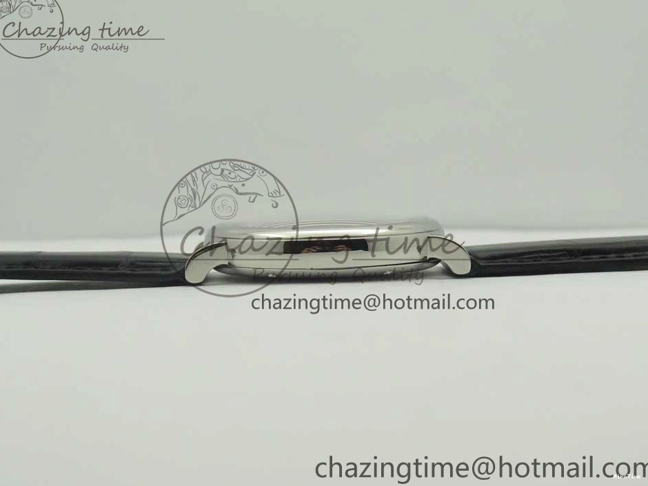 MIROTIME 0223 Supportive Portofino Automatic SS AF 1:1 Best Edition White Dial on Black Croco Leather Strap A 7184